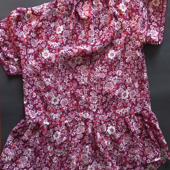 - Aéropostale Floral Sheer Short Sleeve Blou… - Picture 5 of 5